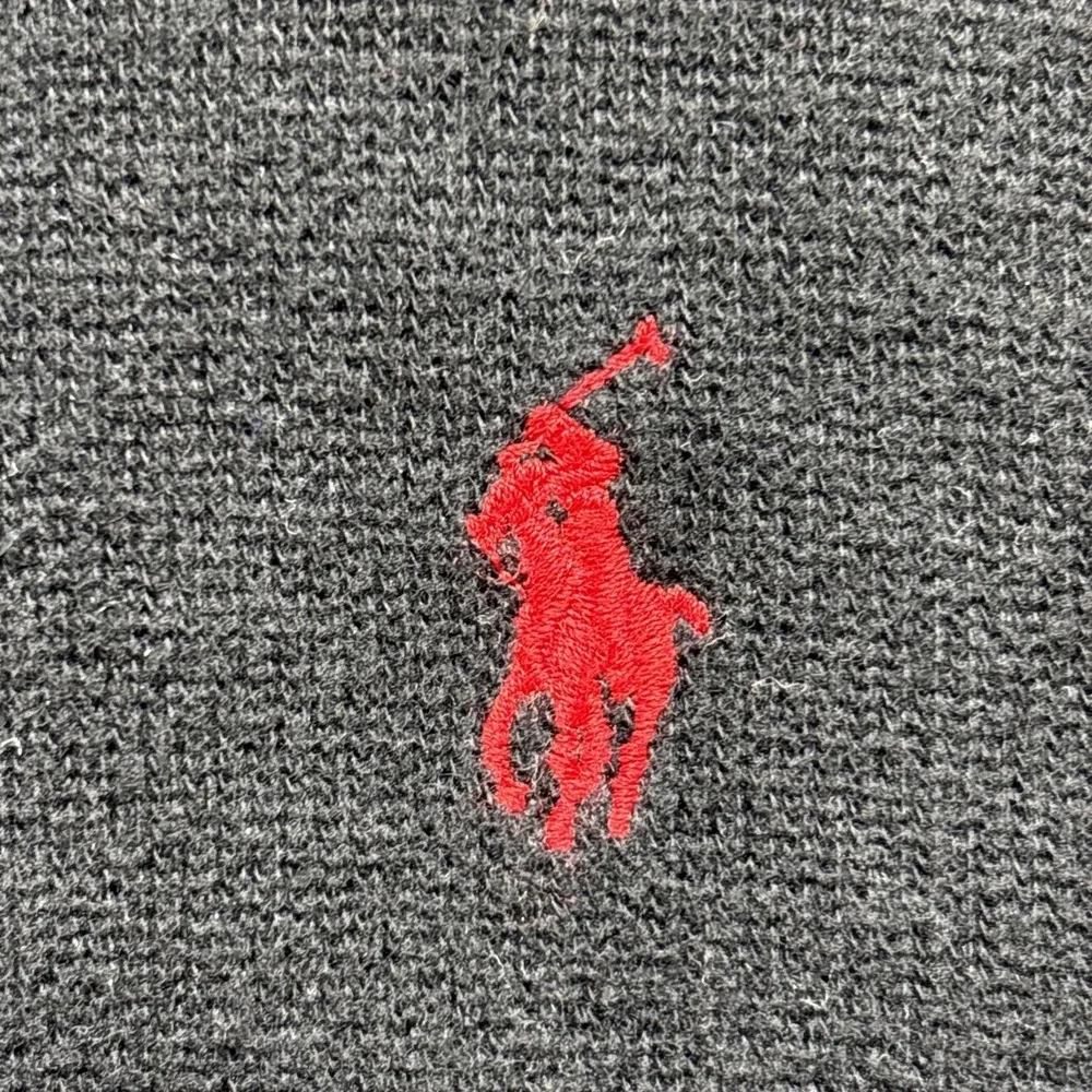 Vintage Y2K Polo Ralph Lauren Black 1/4 Zip Large Fleece Pullover USA 90s Preppy